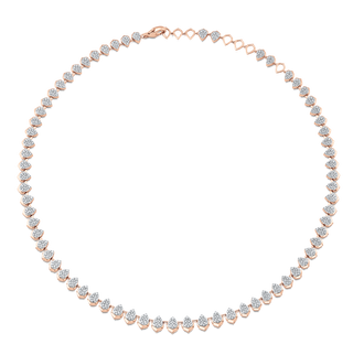 3.50 TCW Round Moissanite Diamond Choker Necklace - violetjewels