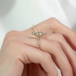 1.5-2.5 CT Marquise CVD Diamond Unique Setting Engagement Ring