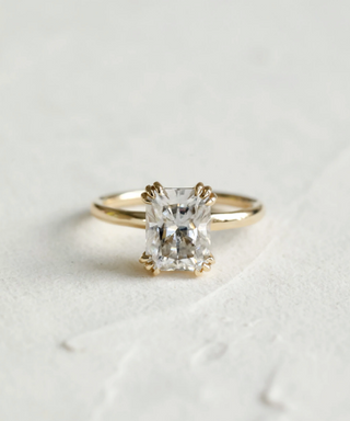 2.10 CT Radiant Cut Solitaire Setting Moissanite Engagement Ring