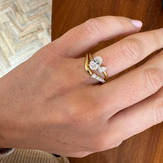 0.35 TCW Round Lab Grown Diamond Eternity Wedding Band