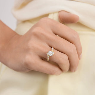 1.0-3.0 CT cushion Cut Lab Grown Diamond Unique Style Engagement Ring