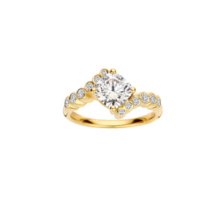1.0-3.0 CT cushion Cut Lab Grown Diamond Unique Style Engagement Ring