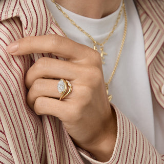 0.20 TCW Marquise Diamond Two Stone Wedding Band