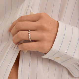 1.0 TCW Marquise Lab Grown Diamond Eternity Wedding Band