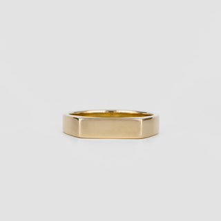 Plain Classic Signet Wedding Band For Men