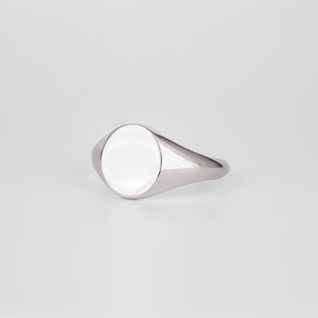 Plain Classic Signet Wedding Band For Men