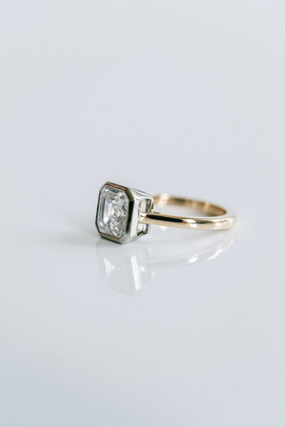 1.50 - 3.50 CT Square Emerald CVD Diamond Solitaire Engagement Ring