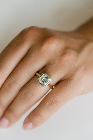 1.50 - 3.50 CT Square Emerald CVD Diamond Solitaire Engagement Ring