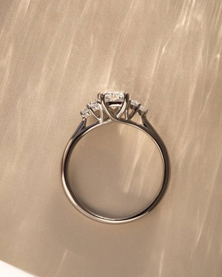 1.0 -3.0 CT Radiant D/VS2 CVD Diamond Cluster Style Engagement Ring