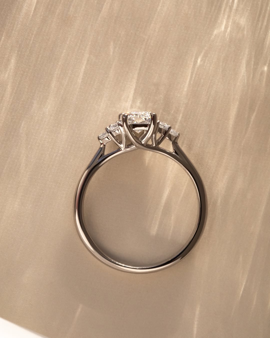 1.0 -3.0 CT Radiant Lab Grown Diamond Cluster Style Engagement Ring