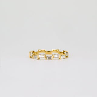 0.67 TCW Baguette Lab Grown Diamond Unique Wedding Band