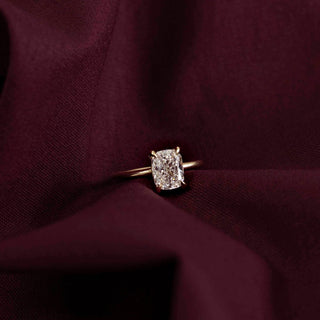 2.0 - 3.0 CT Elongated Cushion Cut Solitaire Style Moissanite Engagement Ring