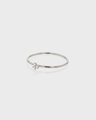 0.03 TCW Round Trio CVD Diamond Minimalist Ring