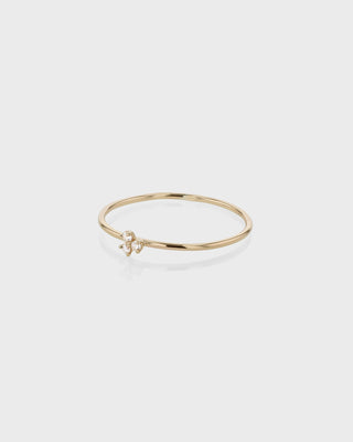 0.03 TCW Round Trio CVD Diamond Minimalist Ring