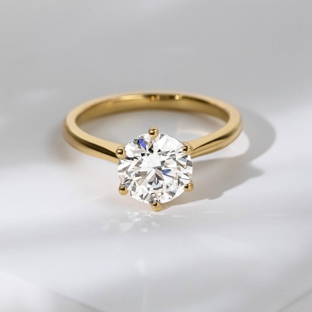1.0- 3.50 CT Round Lab Grown Diamond Solitaire Style Engagement Ring