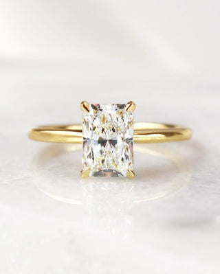 2.5 CT Radiant F/VS2 CVD Diamond Solitaire Style Engagement Ring