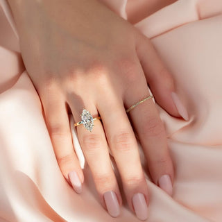 1.5-3.5 CT Marquise Lab Grown Diamond Solitare Engagement Ring