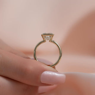 1.0-3.0 CT Princess CVD Diamond Solitaire Setting Engagement Ring