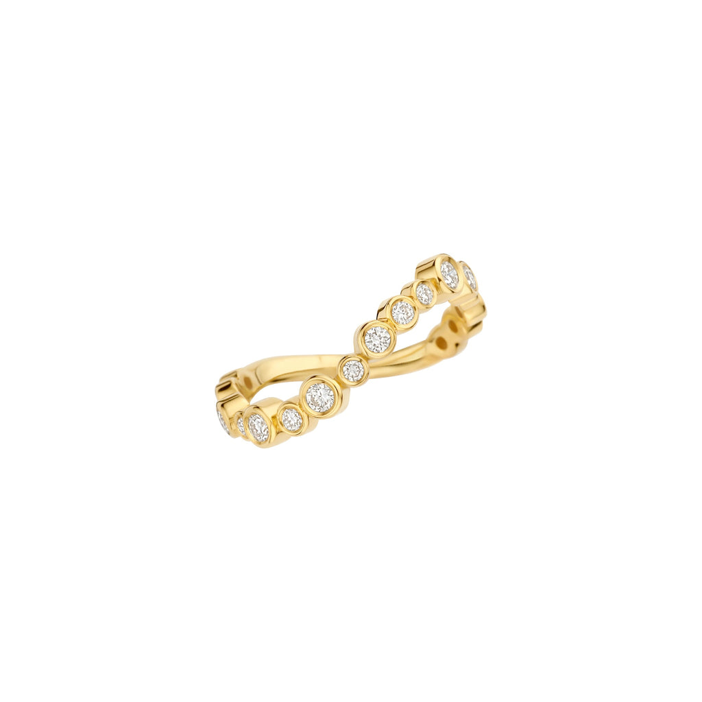 0.50 TCW Round Lab Grown Diamond Bezel Wedding Band