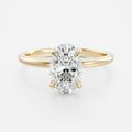 2.50-3.50 CT Oval Cut Solitaire Style Moissanite Engagement Ring