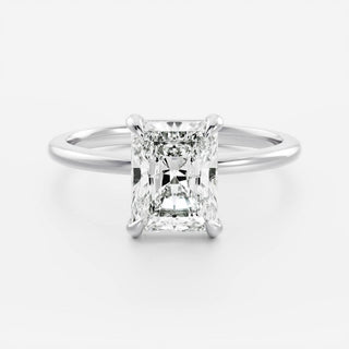 2.0 - 3.0 CT Radiant Cut Solitaire Style Moissanite Engagement Ring