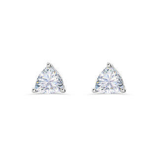 0.5 CT Trilliant Cut Diamond Stud Earrings | Lab Grown G/VVS