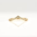 0.17 TCW Round Cut Curved Moissanite Wedding Band - violetjewels