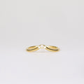 0.04 TCW Round Lab Grown Diamond Curved Wedding Band
