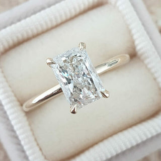 1.04 CT Radiant Cut Solitaire Style Moissanite Engagement Ring - violetjewels