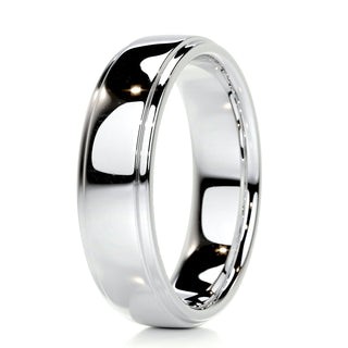 High-Polish Finish Regular Classic Men's Band - violetjewels