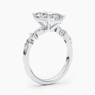 4ct Radiant G- VS Dainty Diamond Engagement Ring