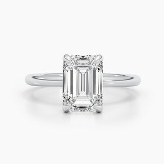 2.58ct Emerald G- VS Solitaire Diamond Engagement Ring
