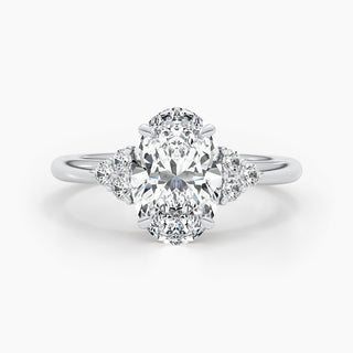 2.42ct Oval G- VS Pave Diamond Engagement Ring
