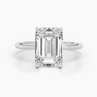 3.01ct Emerald E- VS Solitaire Diamond Engagement Ring