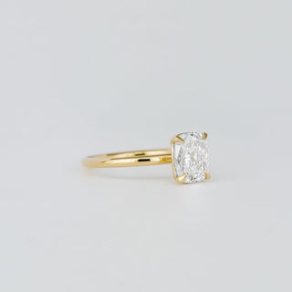 1.47-3.50 CT Cushion CVD Diamond Solitaire Engagement ring