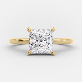 2.08 CT Princess Cut Solitaire Style Moissanite Engagement Ring - violetjewels