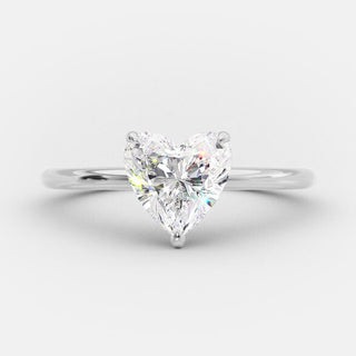 1.10 CT Heart Cut Solitaire Moissanite Engagement Ring - violetjewels