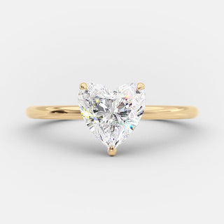 1.10 CT Heart Cut Solitaire Moissanite Engagement Ring - violetjewels
