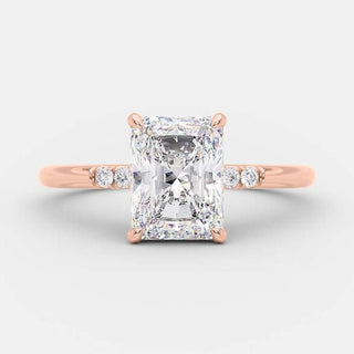 2.43 CT Radiant Cut Solitaire Style Moissanite Engagement Ring - violetjewels