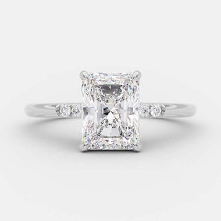 2.43 CT Radiant Cut Solitaire Style Moissanite Engagement Ring - violetjewels