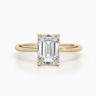 1.79ct Emerald F- VS Solitaire Diamond Engagement Ring