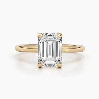 2.58ct Emerald G- VS Solitaire Diamond Engagement Ring