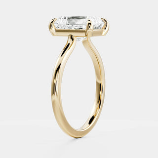 2.0 - 3.0 CT Radiant Cut Solitaire Style Moissanite Engagement Ring