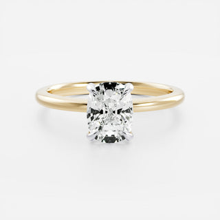 2.0 - 3.0 CT Elongated Cushion Cut Solitaire Style Moissanite Engagement Ring