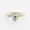 1.50-2.50 CT Oval Cut Cluster Style Moissanite Engagement Ring