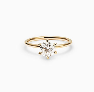 1.02 CT Round Solitaire CVD E/VS1 Diamond Engagement Ring - violetjewels