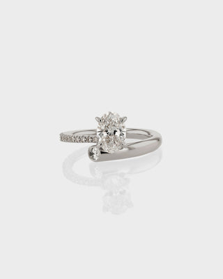 1.0-3.0 CT Oval CVD Diamond unique Engagement Ring