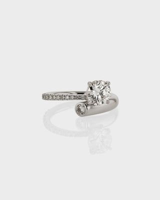 1.0-3.0 CT Round CVD Diamond Unique Engagement Ring