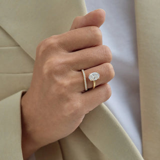 1.20 - 3.20 CT Oval Cut Lab Grown Diamond Unique Style Engagement Ring