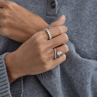 4.0 TCW Oval Diamond Eternity Wedding Band